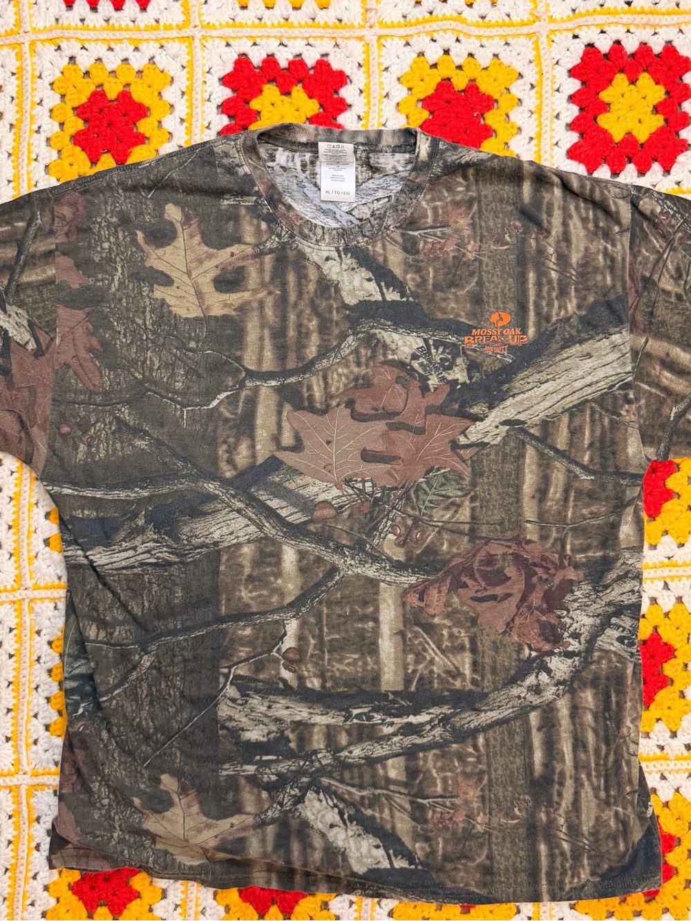 VTG Mossy Oak Men's Camo Short Sleeve T-Shirt - Brown/Green